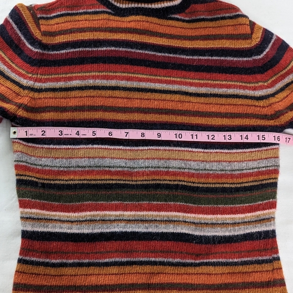 Oxford Fulham Retro Lambswool Stripe Turtleneck Sweater - Picture 8 of 8